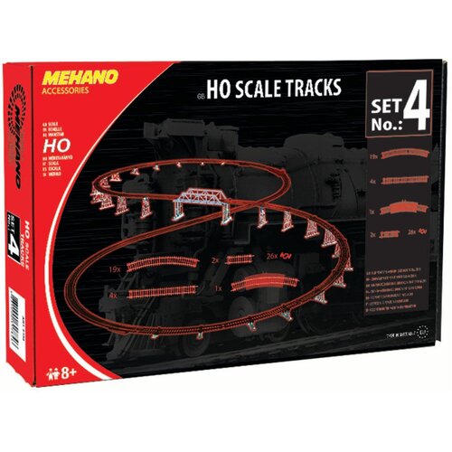 Mehano HO set tračnica za pro&amp;scaron;irenje pruge br. 4 F104, 52 dijela Slike