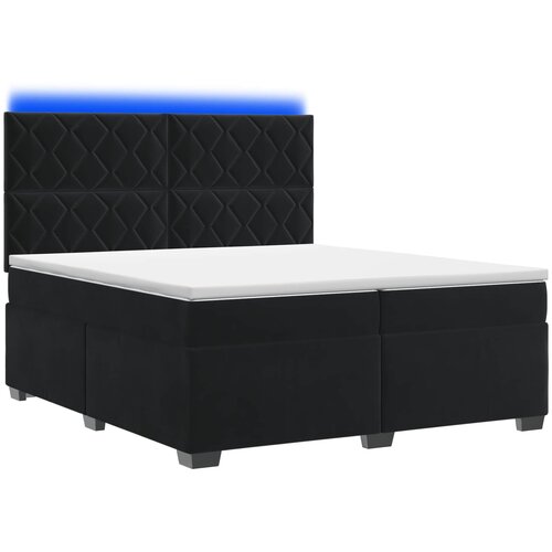  Boxspring krevet s madracem Crna 200 x 200 cm Bar&amp;scaron;un Slike