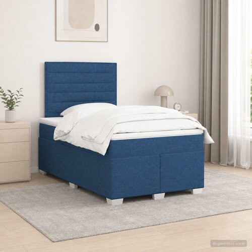  Boxspring krevet s madracem Plava 120 x 190 cm Tkanina Cijene