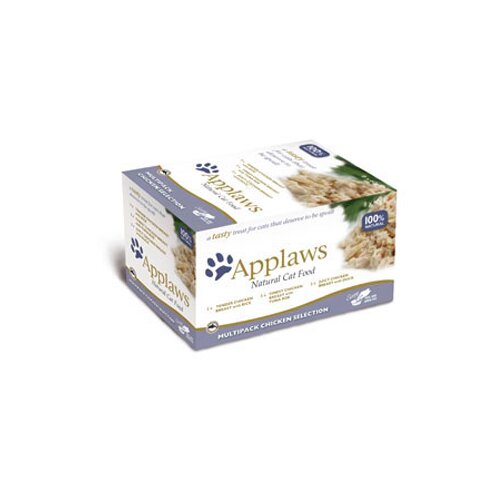 Applaws Cat Pot Selection probno pakiranje 8 x 60 g - Pileći izbor Slike