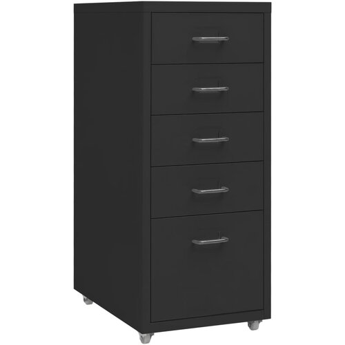 VidaXL Mobilni ormarić za spise crni 28 x 41 x 69 cm metalni Slike