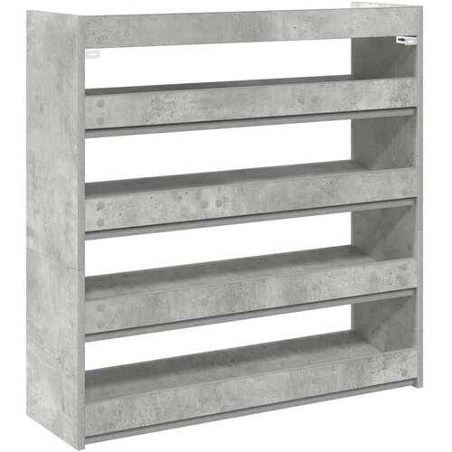 VidaXL stalak za cipele boja betona 80x25x81 cm konstruirano drvo Slike