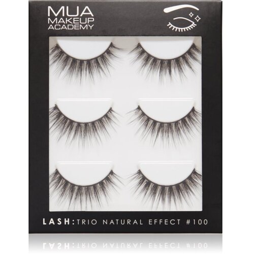 MUA Makeup Academy Lashes Natural Effect umjetne trepavice #100 3 par Cijene