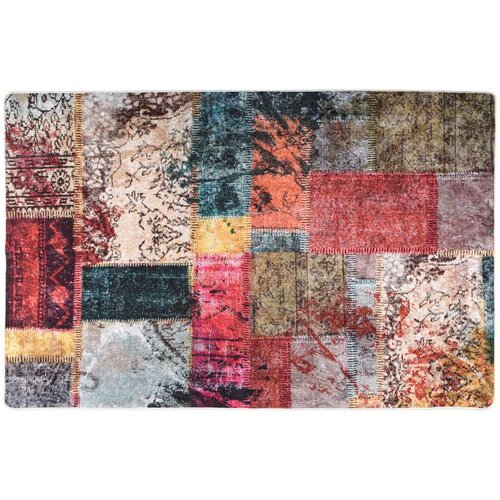 vidaXL Pralna preproga Patchwork 80x150 cm večbarvna protizdrsna Cene