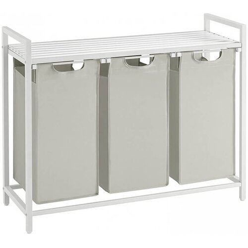 Vasagle kosara za perilo s 3 predelki BLH301W01, bela Cene