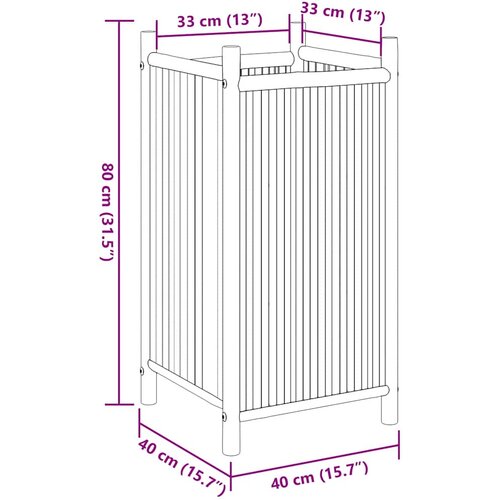  Sadilica 40 x 40 x 80 cm od bambusa Slike