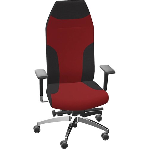 Dauphin Pisarniški stol AdJust Protect 24h, z nasloni za roke in oporo za glavo, rdeče barve Cene