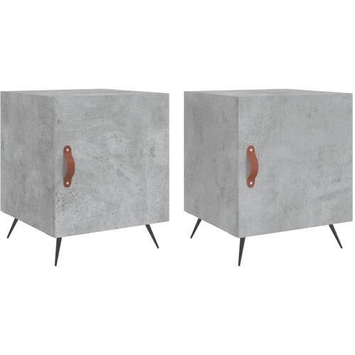 Maison Chic Dvo delni komplet Nočne omarice - Nočne mize betonsko siva 40x40x50 cm inženirski les, (21688734) Slike