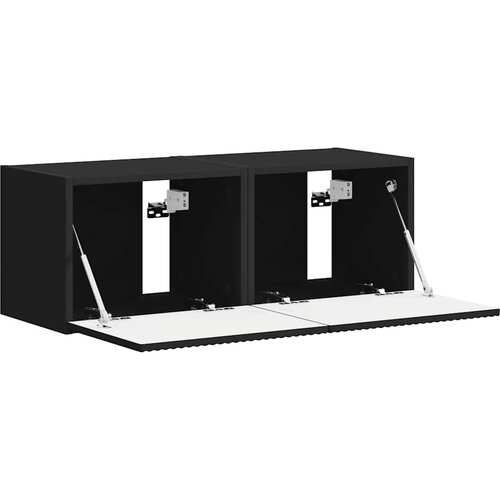  zidni ormar 2 pcs Crna 39 x 31 x 29,5 cm Konstruirano drvo Slike