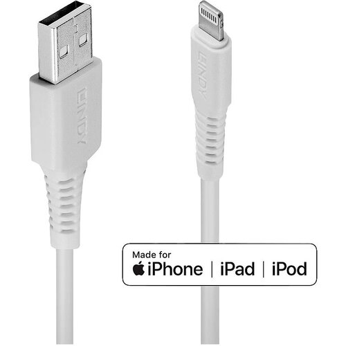 Lindy USB kabel USB 2.0 USB-A vtič\, Apple Lightning vtič 0.50 m bela 31325, (20417075) Cene