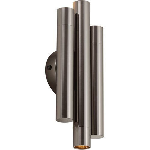 QAZQA Retro wandlamp gunmetal 3-lichts - Pipes Slike