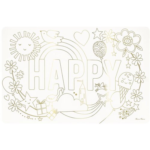 Meri Meri Papirnati pogrinjki v kompletu 8 ks 28x42.5 cm Happy Icons &amp;ndash; Slike