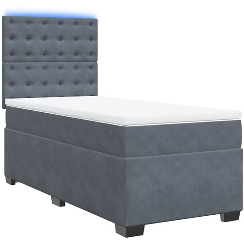 Box spring krevet s madracem tamnosivi 100x200 cm bar&amp;scaron;unasti Slike
