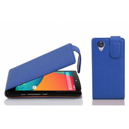 Cadorabo Ohi&scaron;je, združljivo z LG Google NEXUS 5 v mornarsko modra - Za&scaron;čitni ovitek v obliki flipa iz teksturiranega umetnega usnja, (20562707) Cene