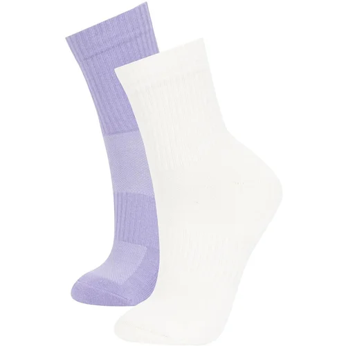 Defacto Women's Fit 2-Piece Cotton Towel Socks