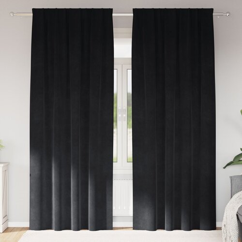 vidaXL Zavjese Crna Poliester 140 x 260 cm Dekorativni dodaci Cijene