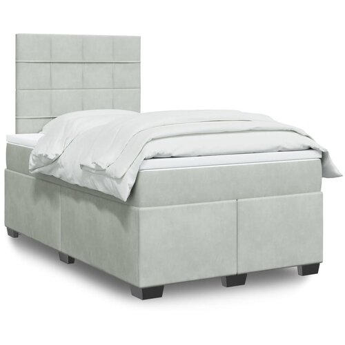 vidaXL Krevet s oprugama i madracem svjetlosivi 120x190 cm bar&scaron;unasti Cijene