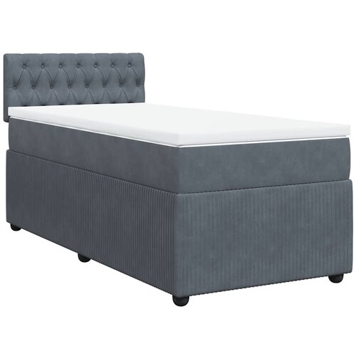 Box spring krevet s madracem tamnosivi 90x190 cm bar&amp;scaron;unasti Slike