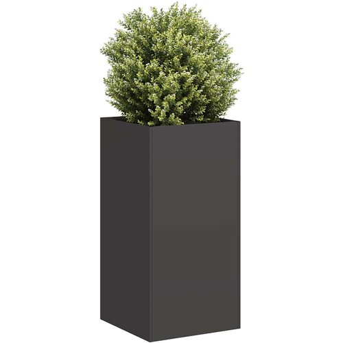 VidaXL Planter Black 40x40x80 cm Hladno valjano jeklo Slike