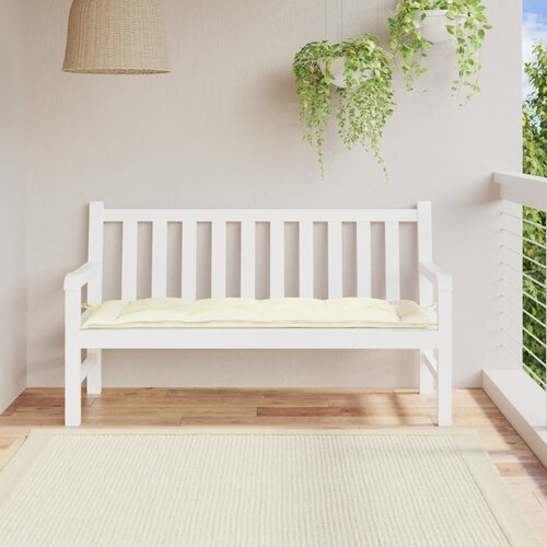 VidaXL Blazina za vrtno klop krem 150x50x7 cm oxford tkanina Slike
