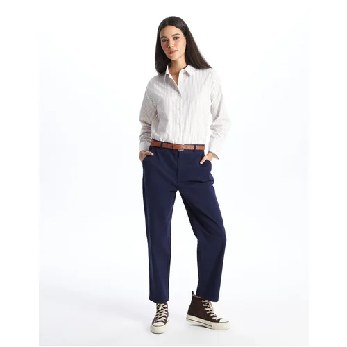 LC Waikiki Belted Waist Carrot Cut Women's Trousers