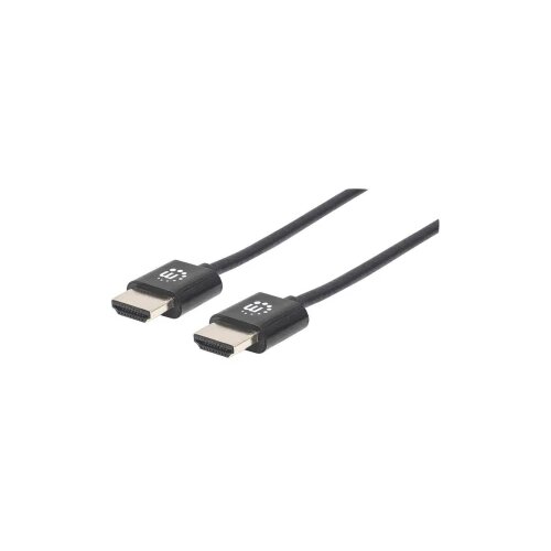 Manhattan HDMI priključni kabel HDMI-A utikač, HDMI-A utikač 0.50 m crna 394406 HDMI kabel Cijene