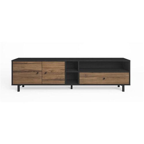 Marckeric Crni/natur TV stol u dekoru oraha 180x47 cm Roald - Slike