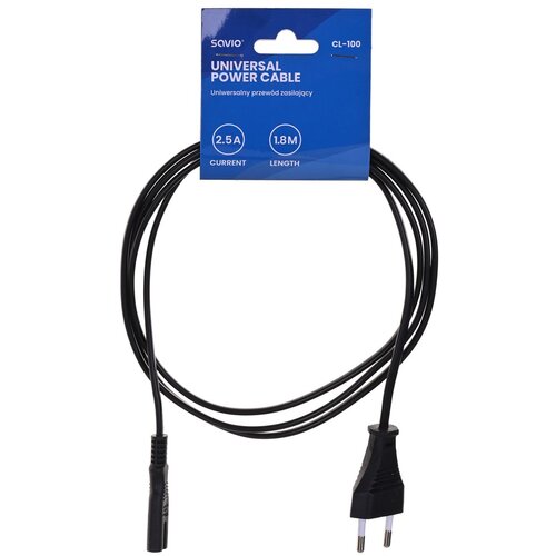 Savio CL-100 power cable Black 1.8 m IEC Type E (3.4 mm, 3.1 mm) IEC C7 Cijene