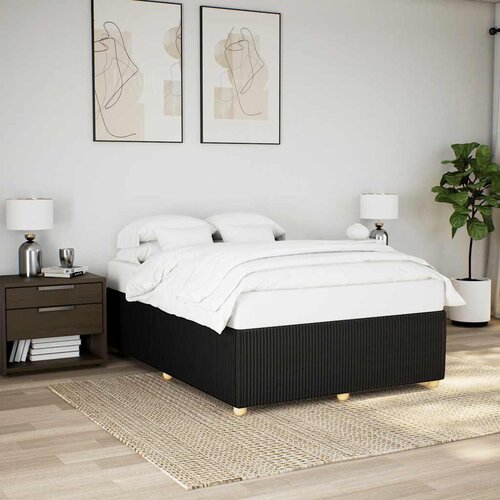  Okvir za krevet bez madraca crni 140 x 190 cm od tkanine Cijene