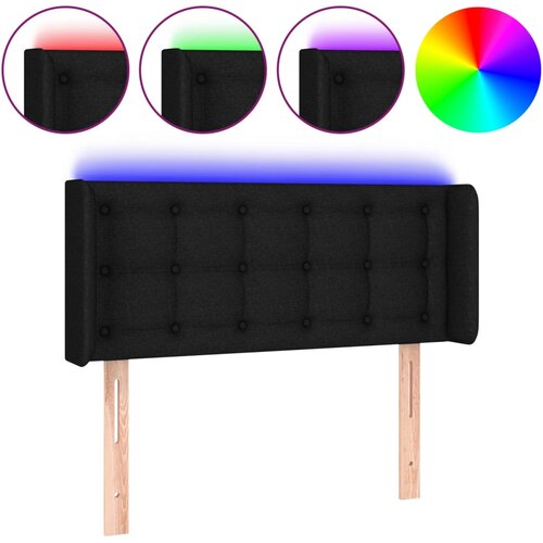 VidaXL LED posteljno vzglavje črno 103x16x78/88 cm blago, (20739398) Slike