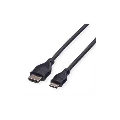 Roline HDMI priključni kabel HDMI A utikač, HDMI Mini C utikač 0.80 m crna 11.04.5568 sa zaštitom HDMI kabel Cijene