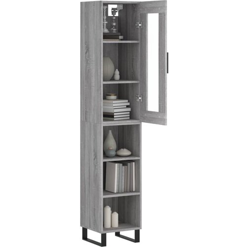  Visoka komoda siva sonome 34,5x34x180 cm od konstruiranog drva Slike