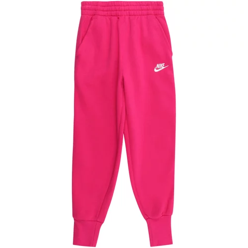 Nike Sportswear Hlače 'CLUB FLEECE' roza / bijela