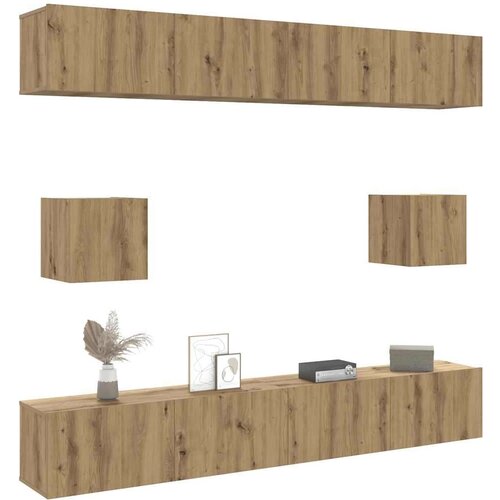  tv omara 6-delna stenski artisan hrast inženirski les, (21703845) Cene