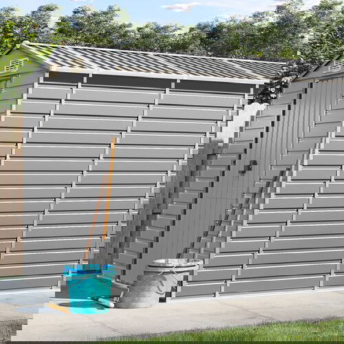VidaXL Vrtno spremi&amp;scaron;te svjetlosivo 191 x 725 x 198 cm pocinčani čelik Slike