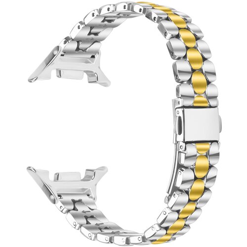 INF eleganten jekleni pas z biseri, združljiv s samsung galaxy watch 8/8 classic silver+gold, (5000116427) Cene