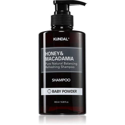 KUNDAL Honey &amp;amp; Macadamia Baby Powder naravni &amp;scaron;ampon za suhe in po&amp;scaron;kodovane lase 500 ml Slike