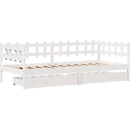  Dnevni krevet s ladicama bez madraca 80x200 cm masivno drvo Slike