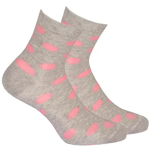 Gatta G44.01N Cottoline girls' socks patterned 33-38 aluminium 227