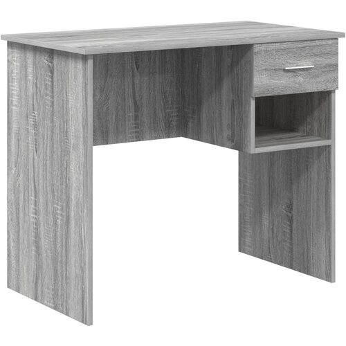 vidaXL Miza s Shranjevanjem Siva Sonoma 90x49.5x75 cm Inženirski les Cene