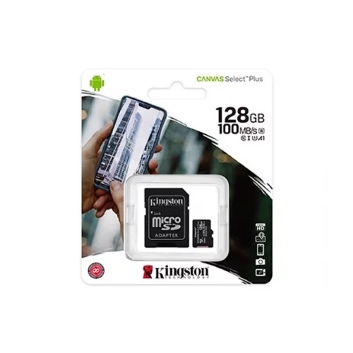 Kingston MicroSD Canvas Select Plus Memory Card 128GB ADAP Class10