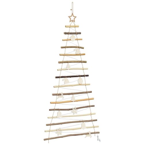 VidaXL Božićno drvce s 80 LED svjetlima Prirodna 150 cm Masivni jasen Slike