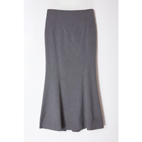Trendyol Gray Midi Mermaid Skirt Slike