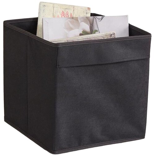Mioli Decor Črna tekstilna škatla za shranjevanje 30x30x30 cm – Cene