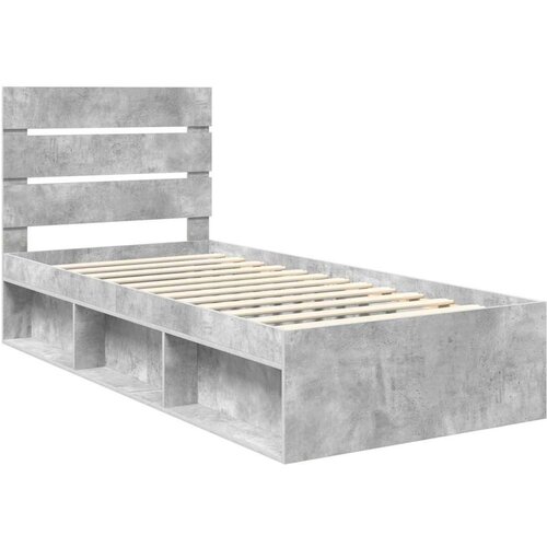  Okvir za krevet Beton 90 x 200 cm Čvrsto borovo drvo Slike