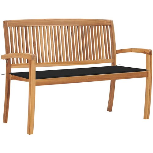 vidaXL vrtna klop z blazino 128,5 cm trdna tikovina Cene
