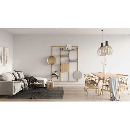 MiaCara Konstrukcija za mačje leži&amp;scaron;če Alto House Oak Natural &amp;ndash; Slike