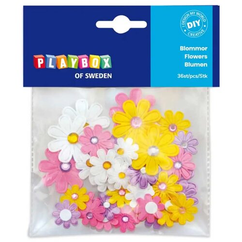 Playbox PlayBox: Samolepilne barvne rože, 36 kosov, 20-35 mm Cene