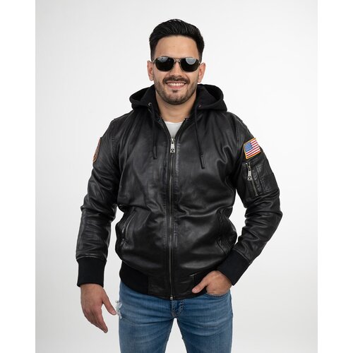 La Force Fashion mu&scaron;ka  top gun kožna jakna 1020 - crna Cene