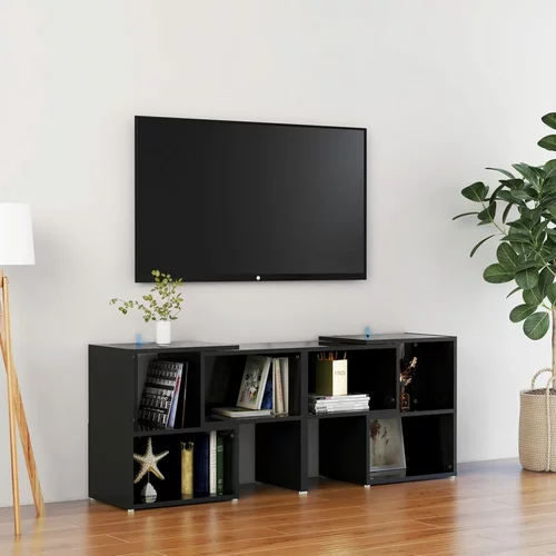 vidaXL TV omarica visok sijaj črna 104x30x52 cm iverna plošča, (20732384)
